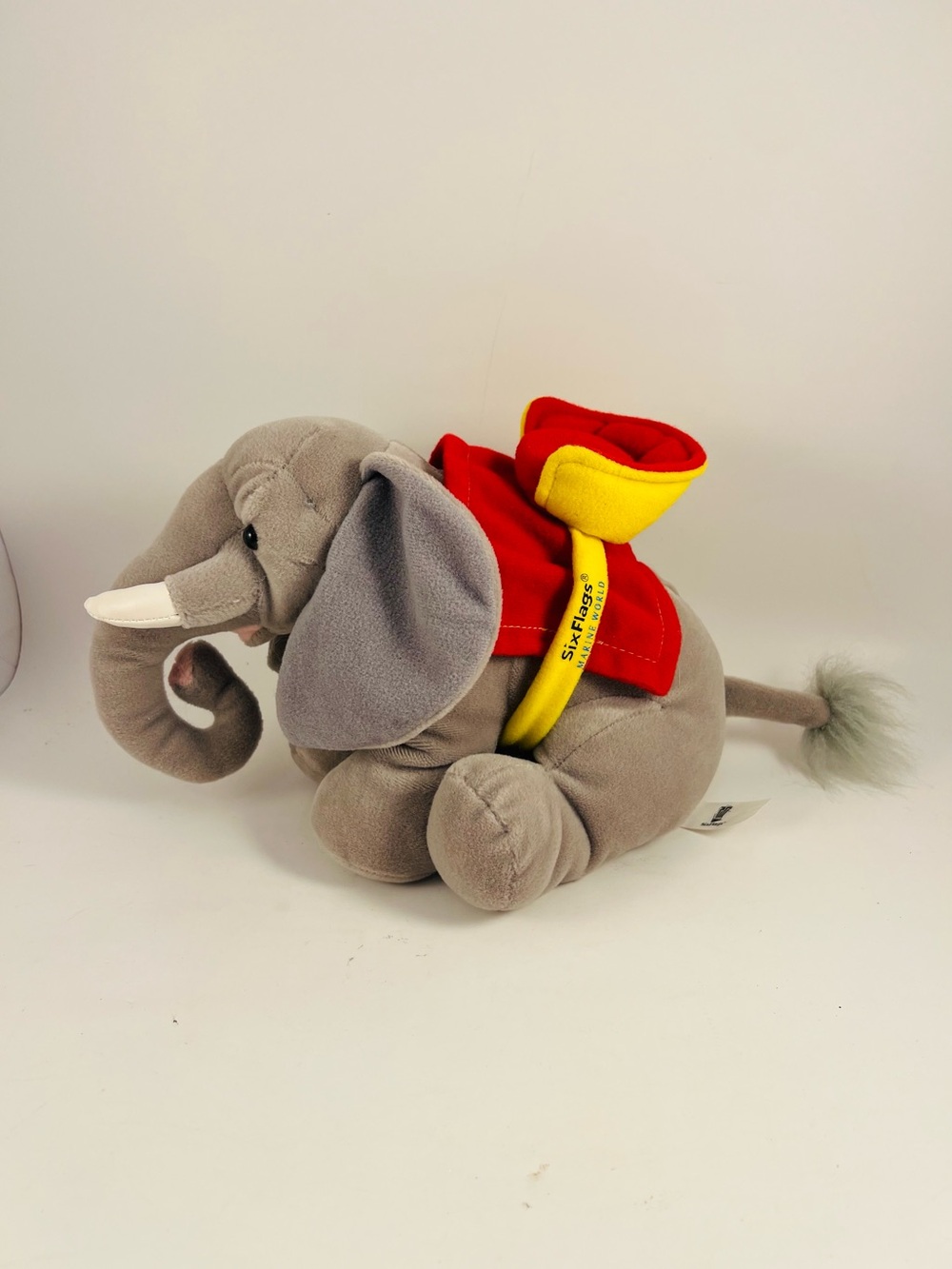 Vintage Six Flag Marine World Elephant 7” Plush